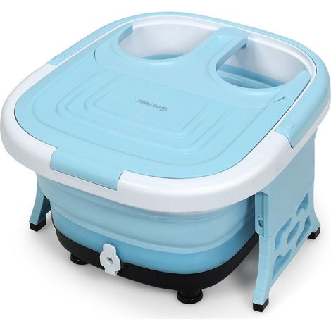 Masajeador de pediluvio plegable con mando a distancia pediluvio hidromasaje 42 x 40 x 24 cm azul
