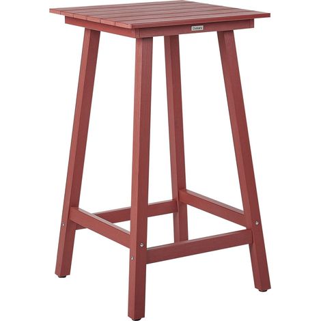 Garden Bar Table ADIRONDACK 60 cm 59 cm Synthetic Material Red