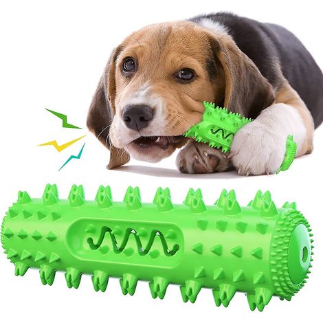 Jouets à mâcher pour chiots, jouets à mâcher pour chiens - Jouets à mâcher en bâton de maïs pour l'entraînement et le nettoyage des dents, jouet interactif à ventouse grinçante pour les petits chiens. (1/5)