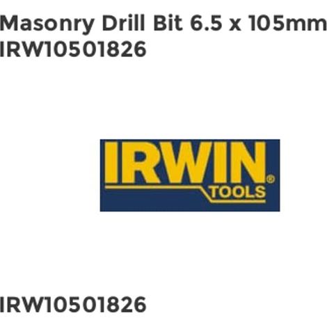 Irwin 10501826 Masonry Drill Bit 6.5 x 105mm IRW10501826
