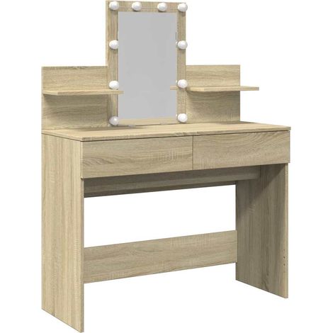 Maison Exclusive - Schminktisch mit LED-Beleuchtung Sonoma-Eiche (1/5)