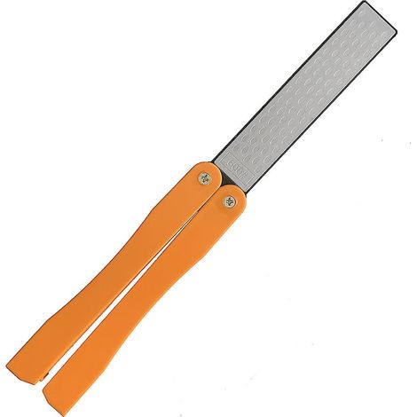 Affûteur diamant pliable double face pour le camping, la cuisine et le jardin. (1/5)