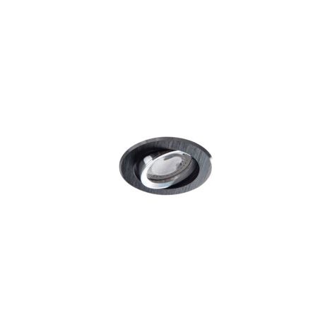 faretto incasso decorativo tondo foro 70 mm orientabile nero GX5,3 (1/5)