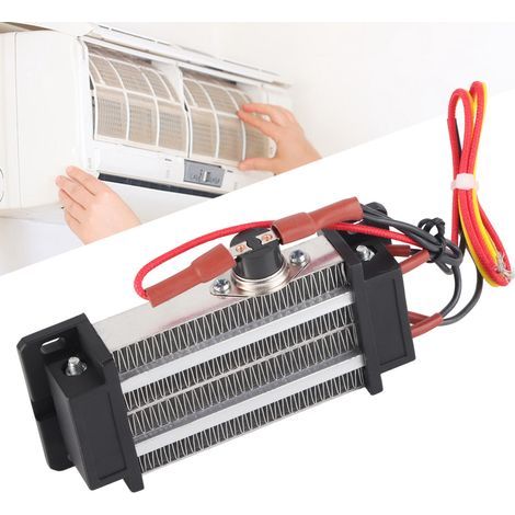 Élément chauffant céramique PTC 300W 220V avec thermostat, chauffage électrique isolé pour air chaud