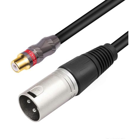 Câble adaptateur connecteur audio femelle-mâle, adapté aux studios d'enregistrement et aux applications de sonorisation en direct, multicolore. (1/5)