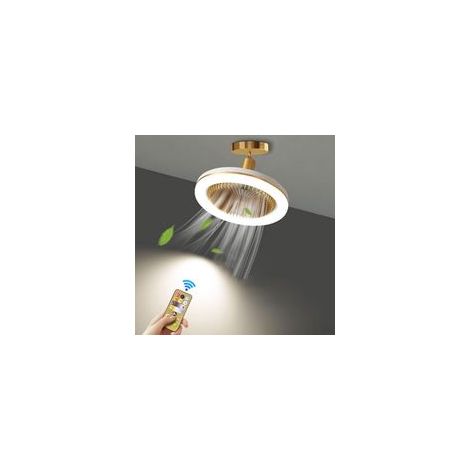 Ventilateur de plafond silencieux avec éclairage LED 30W – Télécommande dimmable – 3 couleurs – Angle réglable – Idéal pour chambre et cuisine (1/5)