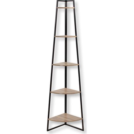 Mensola angolare a 5 piani Decoro Legno H180 cm - Colorado