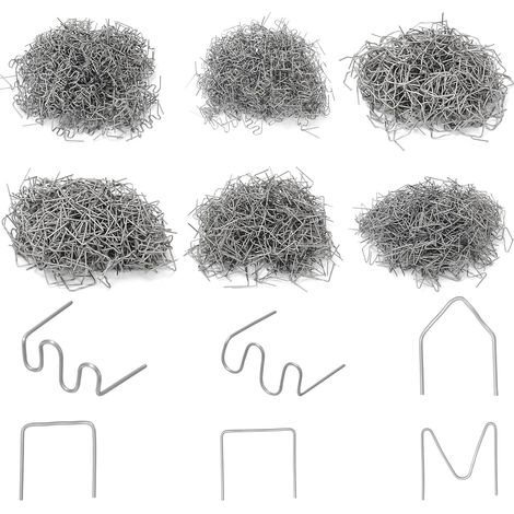 3000pcs agrafes chaudes en acier inoxydable, 6 types d'agrafes de réparation de pare-chocs automobiles, clous de fil de soudage de réparation de pare-chocs automobiles (1/5)