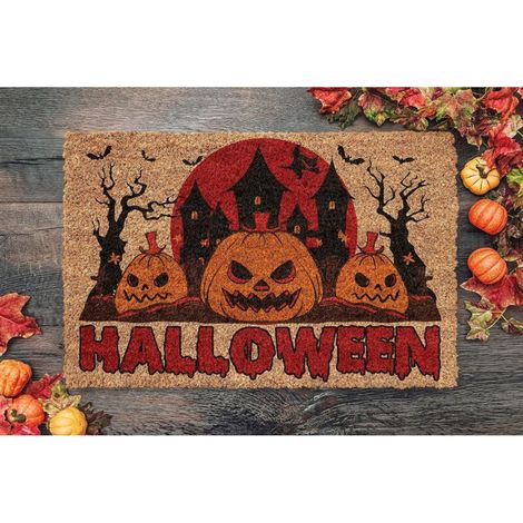 Tapis d'entrée amusant pour la nuit d'Halloween, paillasson d'accueil, paillasson d'entrée, paillasson amusant, paillasson d'accueil d'automne, décoration d'intérieur ou d'extérieur pour porche, 60 x