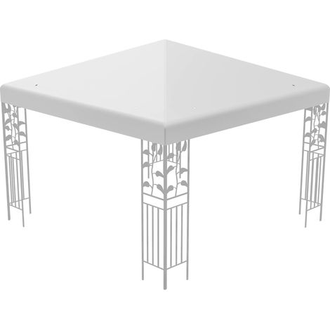 COSTWAY Toldo de Repuesto para Cenador de 300 cm x 300 cm, Toldo de Patio fácil de Montar con Cierre de Gancho y Velcro, Agujeros de Drenaje, Toldo de Pabellón de Poliéster (Beige) (1/5)
