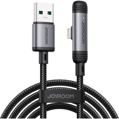 Cavo Joyroom S-A56 EnjoyX Series 90° USB-A - Lightning 3A 1,2 m - nero (1/5)
