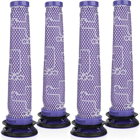 Filtre pour Dyson V6 V7 V8 de Remplacement Série, Rechange de Filtre Pré-Moteur 4 Pièce, HEPA Filtre pour Aspirateur Dyson, Dyson Accessoire Filtre Pré-Moteur (1/5)