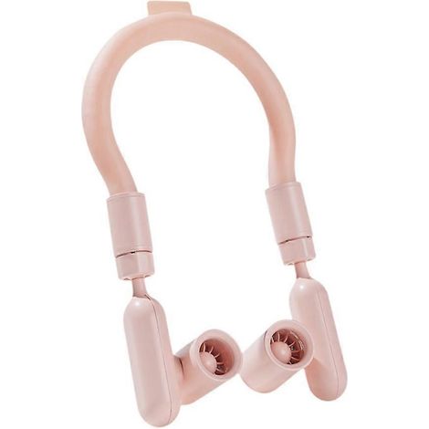 360° drehbarer Nackenventilator, multifunktional und tragbar, pink, ideal zum Radfahren, für Zuhause und für Outdoor-Aktivitäten. (1/5)