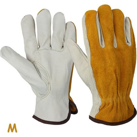 Gants de travail de soudage de travail Protection des mains Thorn Proof, jaune M (1/5)