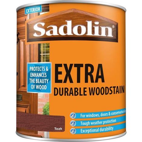 Sadolin 5028534 Extra Durable Woodstain Teak 1 litre SAD5028534