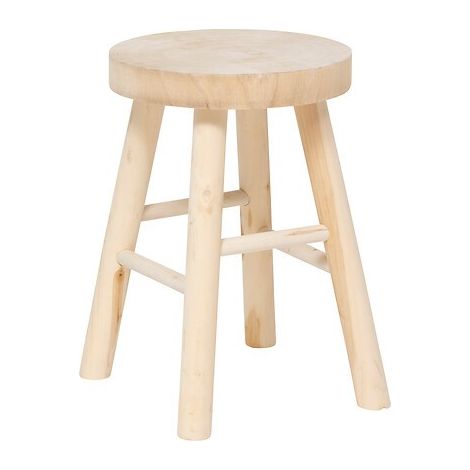 Taburete Nyar paulownia beige D28x41cm - Atmosphera créateur d'intérieur (1/3)