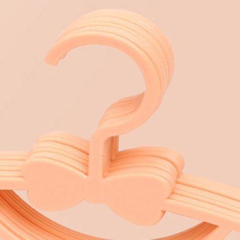 Verstärkte Kinderkleiderbügel aus Kunststoff, 10er-Set Babykleiderbügel mit orangefarbener Schleife, für den Heimgebrauch, schnelltrocknend, für Baby- und Kleinkinderkleidung (1/5)