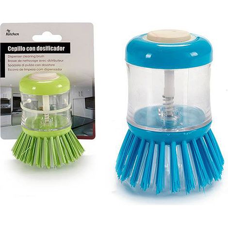 KINVARA cepillo lavavajillas dosificador jabon surtido , Cepillo lavavajillas con dosificador de jabón surtido, un accesorio práctico para facilitar la limpieza de platos, vasos, o