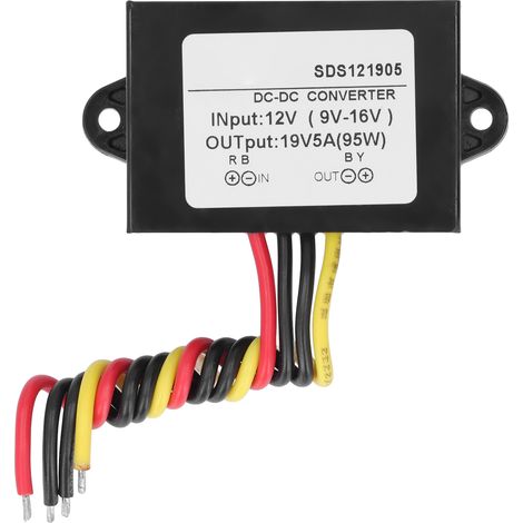Convertitore da 12 V CC a 19 V CC, adattatore Paso impermeabile per alimentazione, convertitore boost ad alte prestazioni da 95 W, per applicazioni robotiche e sistemi di energia solare.