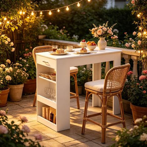 Table de bar stylée,table à manger douillette,table de travail pratique,table bistro (uniquement avec table) (1/5)