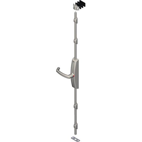 La Croisee Ds – Crémone pompier à poignée rotative finition blanc RAL 9016 – Pour menuiserie bois, métal, PVC – Dimensions H 235 x l 41 x P 39 mm