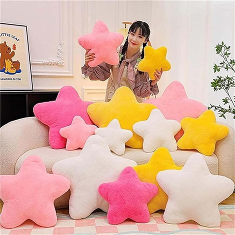 Coussin papillon JeiibrZui pour enfants - Coussin décoratif en peluche douce - 40 x 40 cm - 1 pièce - Rose - Idéal pour la chambre et le canapé (1/5)