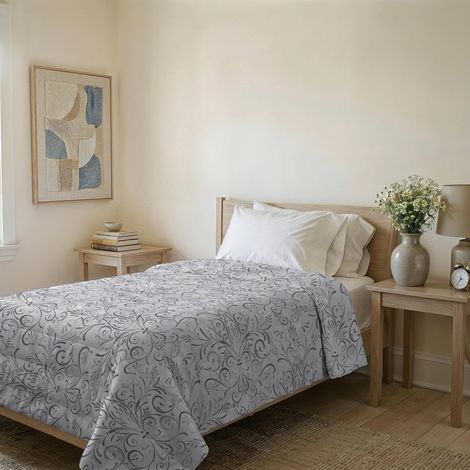 Couvre-lit matelassé d’été en Microfibre Douce imprimée – Couette mi-Saison – Ornato, Simple 160x240 cm (1/5)