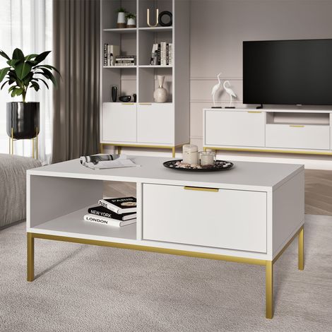 Mesa de centro 80 cm Seattle Blanco (1/5)
