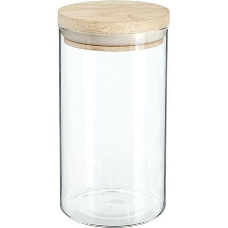 1300-ml-Glas mit Holzdeckel – zur Aufbewahrung von Nudeln – mit robusten Bambusdeckeln