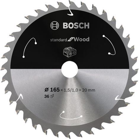 Bosch PRO Wood cordless Circular Saw Blade 165 x 1.5 x 20 mm T36 2608837686