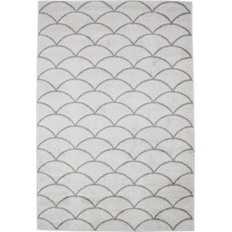 VENISE - Tapis motif rosace ethnique écru 133x190 (1/4)