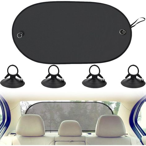 1 Pare Soleil Voiture Arriere 100x50cm Pliable Avec Ventouses Protection UV Pour Vitre