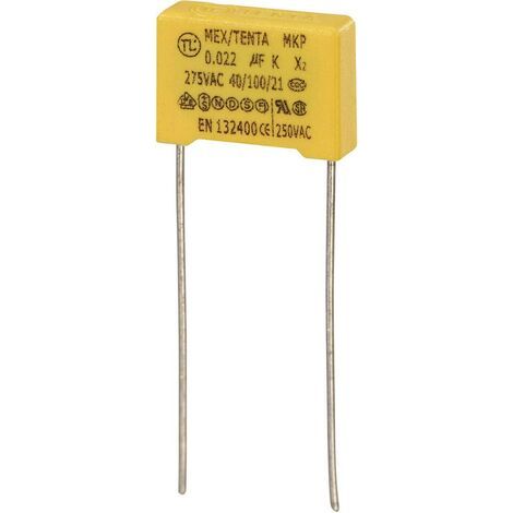 TRU COMPONENTS MKP-X2 1 pc(s) Condensateur anti-parasite MKP-X2 sortie radiale 0.047 µF 275 V/AC 10 % 10 mm (L x l x H) 12 x 5 x 11 mm S882271