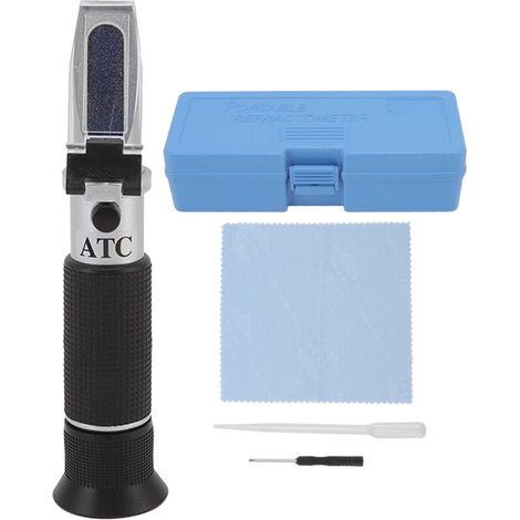 Réfractomètre portable optique pour aquarium d’eau de mer – mesure précise de la salinité (0 à 28 %), étalonnage facile, livré avec pipette et lingette