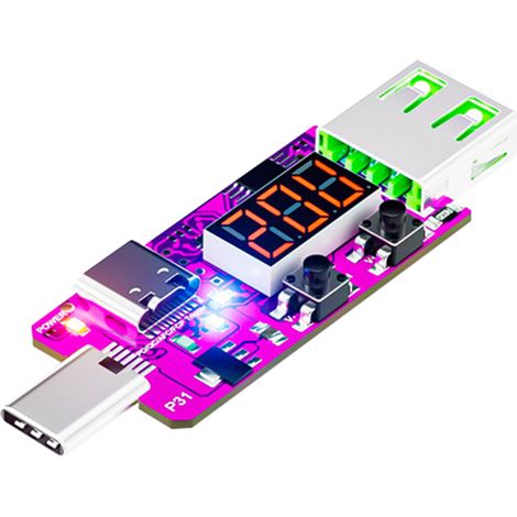 PD3.1 28V Spannungs- und Stromerkennungsplatine mit Schnellladeauslöser und automatischer Digitalanzeige (1/5)