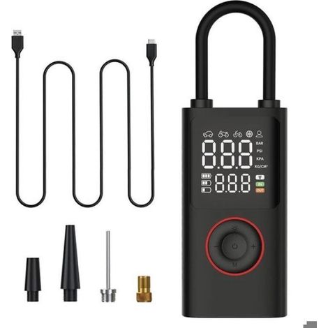 Compresseur d'air portable, gonfleur de pneu de voiture 150 PSI 4000 mAh, pompe à air de voiture rechargeable à double usage (1/5)