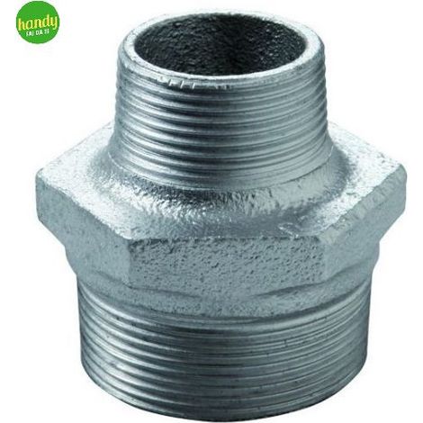 Niples ridotto in ghisa zincato gf maschio 3/4 x maschio 1/2