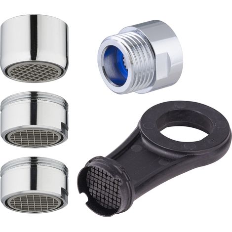 Kit llave + 3 aireadores + regulador de caudal de ducha QUICK PLOMBERIE