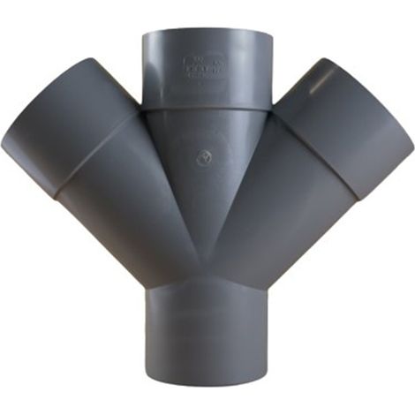 First Plast – Culotte PVC double parallèle 45° Mâle Femelle Ø100 – Raccord à coller pour évacuation eaux – Taux d'expansion 800% sous chaleur (1/4)