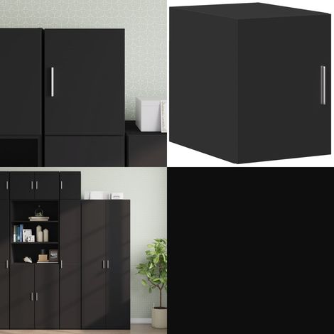 Wandschrank Schwarz 30x42,5x40 cm Holzwerkstoff - Wandregal - Hängeschrank - Regal Schwarz - Stauraum - Garderobe - Home & Living