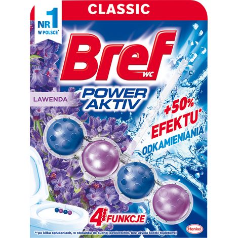 Bref Power Aktiv Gancio per WC alla Lavanda - 50 g - WC più pulito e brillante