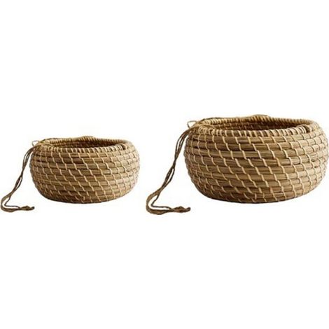 Hanging Seagrass Planter (Set of 2) - Natural