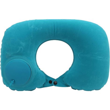 Oreiller appui-tête gonflable en forme de U avec soutien cervical pour voiture, bureau et avion (M)