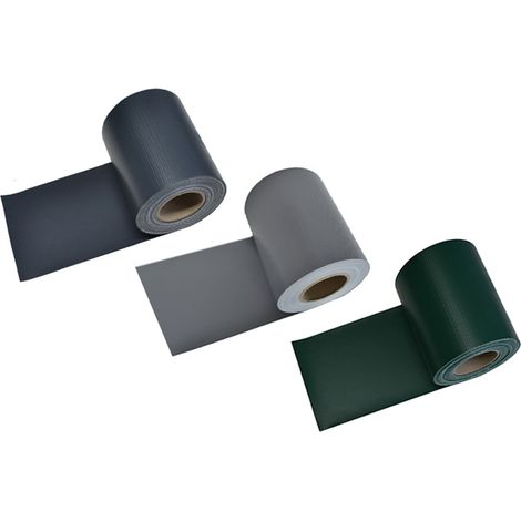 HOME DELUXE - Zaunfolie PVC Sichtschutz MATA - Hellgrau Sichtschutzstreifen Pvc Sichtschutz Doppelstabmattenzaun Folie