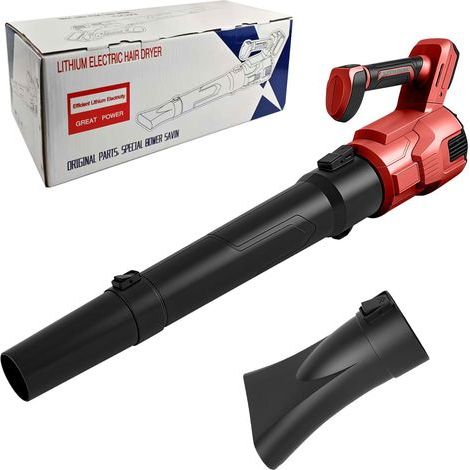 Souffleur de Feuilles sans Fil Compatible avec Les Batteries Milwaukee 18V, 58m/s Souffleur de Feuilles 500W pour Les Soins de pelouse, Cour, Promenade latérale, soufflage de Neige (Red) (1/5)