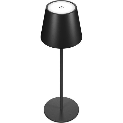RealPower LED Tischlampe Schwarz mit variabler Helligkeit