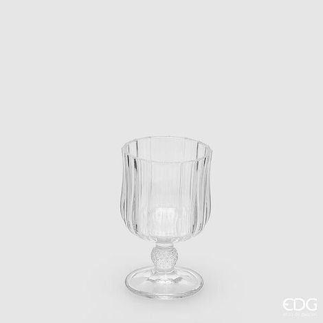 EDG Enzo De Gasperi Bicchiere Righe Calice H 11,6 Cm D 7 Cm 6 Pz