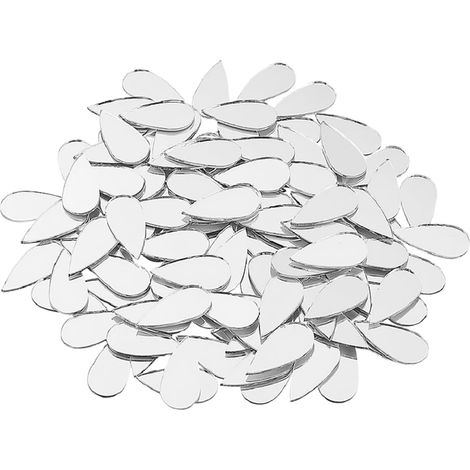Autocollants miroir en acrylique en forme de larme pour la