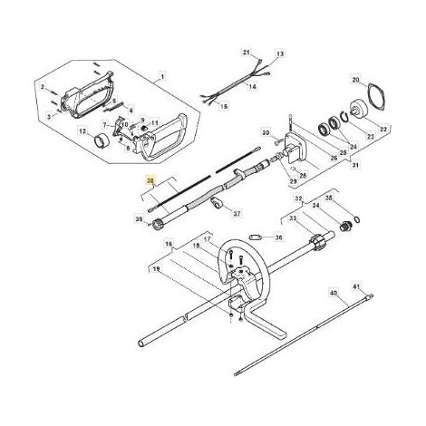 FLEXIBLE WELLE MIT ORIGINAL STIGA DC FLEX HÜLLE – 3L4122110/2