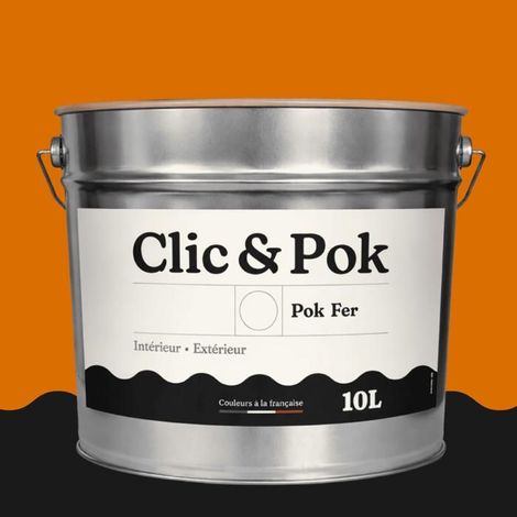 Peinture Fer Antirouille – Métal Extérieur Intérieur, Satinée, Protection Rouille - 10L - RAL 2000 - Orangé jaune